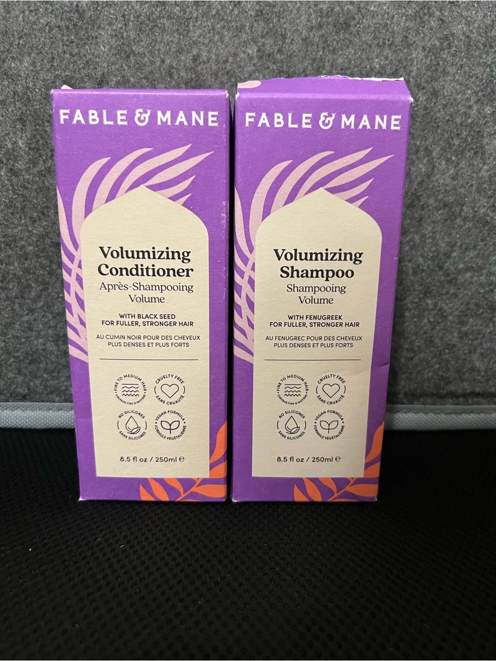 Fable & Mane Volumizing Shampoo & Conditioner Set - Purple